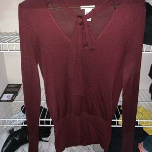 Open neck now sweater